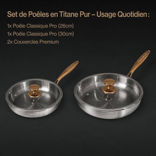 Poêle en Titane Ren Pande Hverdag Duo (4 Pièces)