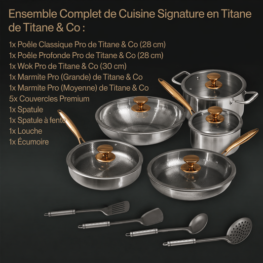 Ensemble de Casseroles en Titane Komplet Signature (14 Pièces)