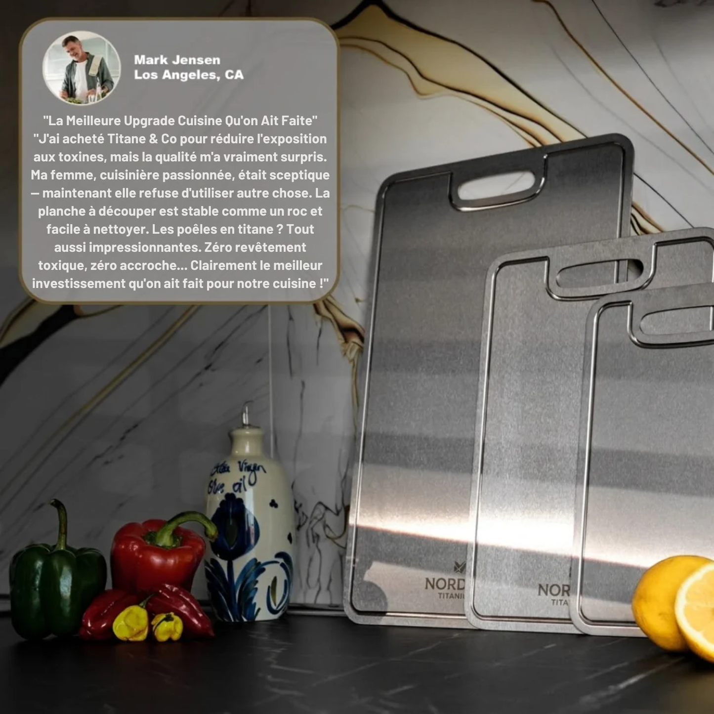 NutriPure™ Planche à Découper en Titane - V2
