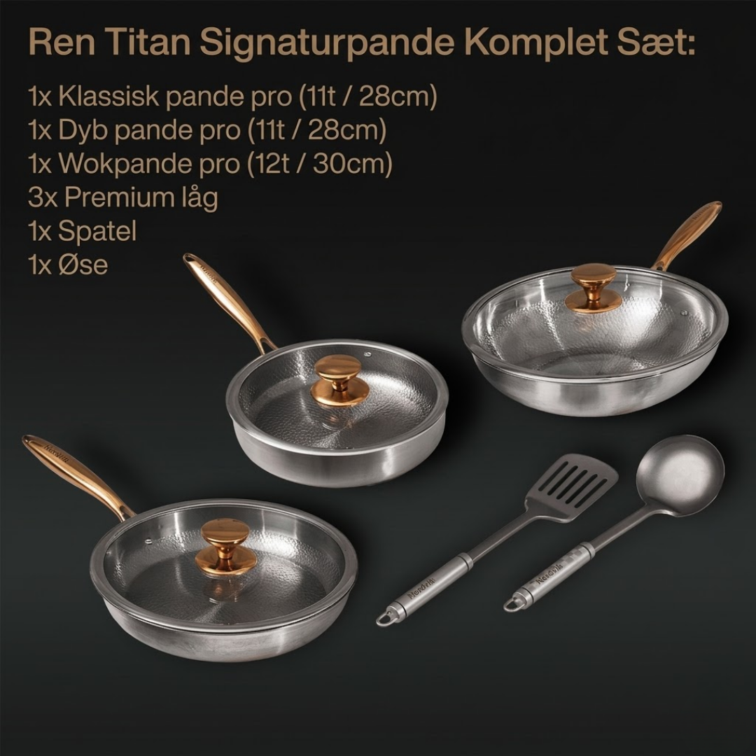 Ensemble de poêles Ren Titanium Signature (8 pièces)