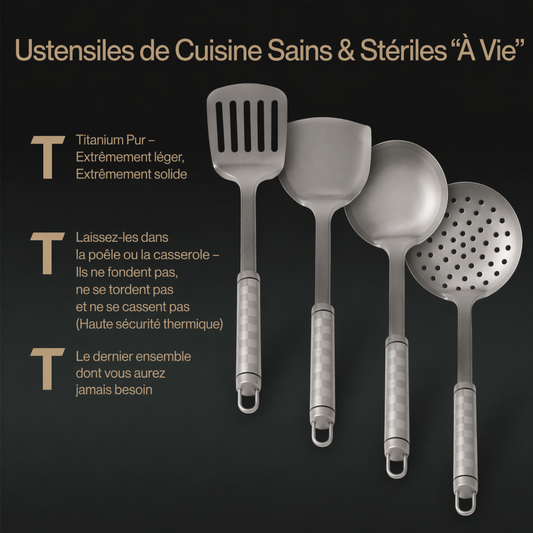 Set de couverts en titane pur Ren (4 pièces)