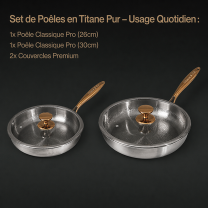 Poêle en Titane Ren Pande Hverdag Duo (4 Pièces)