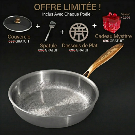 VENTE DE PRINTEMPS EXCLUSIVE | La Classique™ — Poêle en Titane Pur | Titane & Co.