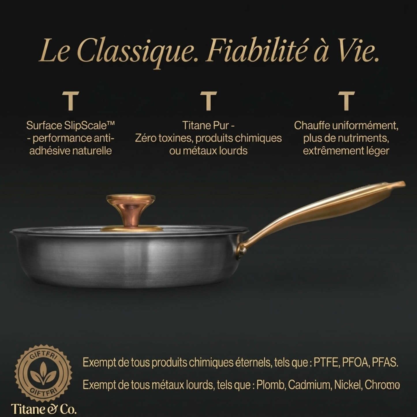 La NutriPure™ — Poêle en Titane Pur | Titane & Co.