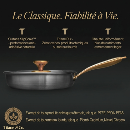 La NutriPure™ — Poêle en Titane Pur | Titane & Co.
