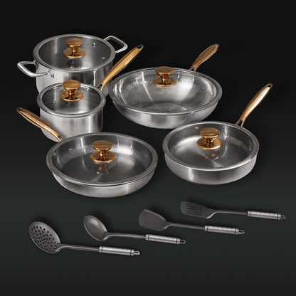 Ensemble de Casseroles en Titane Komplet Signature (14 Pièces)